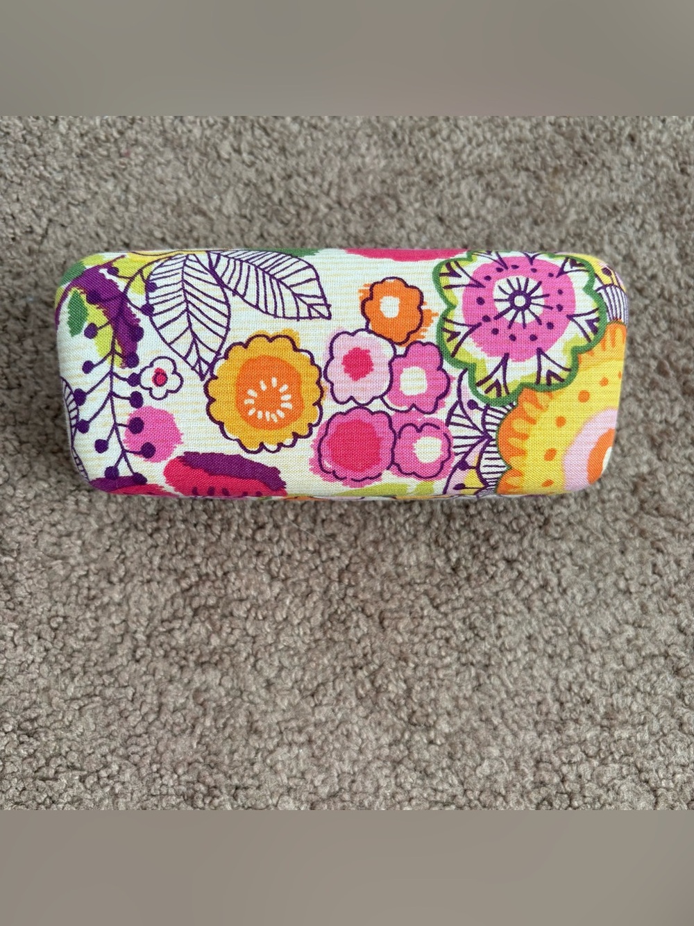 Vera Bradley Clementine Floral Multicolor Fabric Clamshell Hard Glasses Case - Picture 4 of 4